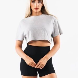 Alphalete • NWT Gray OT Cut tee light grey